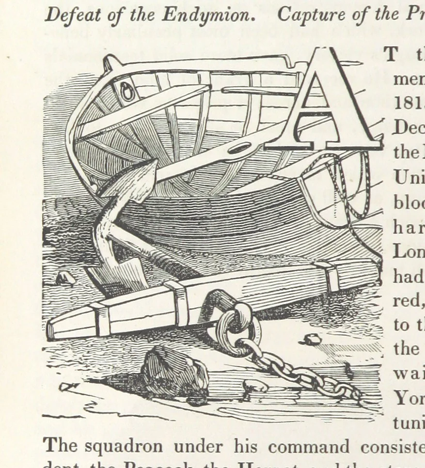 An illustration from The Book of the Navy; comprising a general history of the American Marine; and particular accounts of all the most celebrated naval battles, from the Declaration of Independence to the present time. With an appendix, 1843, leaf 250