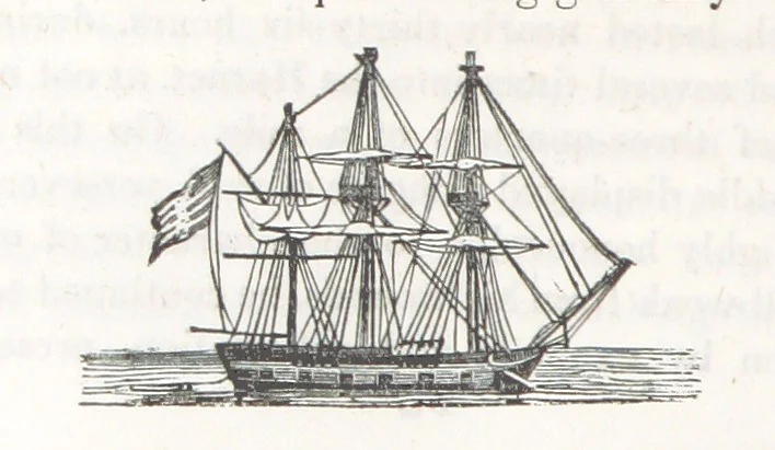 An illustration from The Book of the Navy; comprising a general history of the American Marine; and particular accounts of all the most celebrated naval battles, from the Declaration of Independence to the present time. With an appendix, 1843, leaf 262