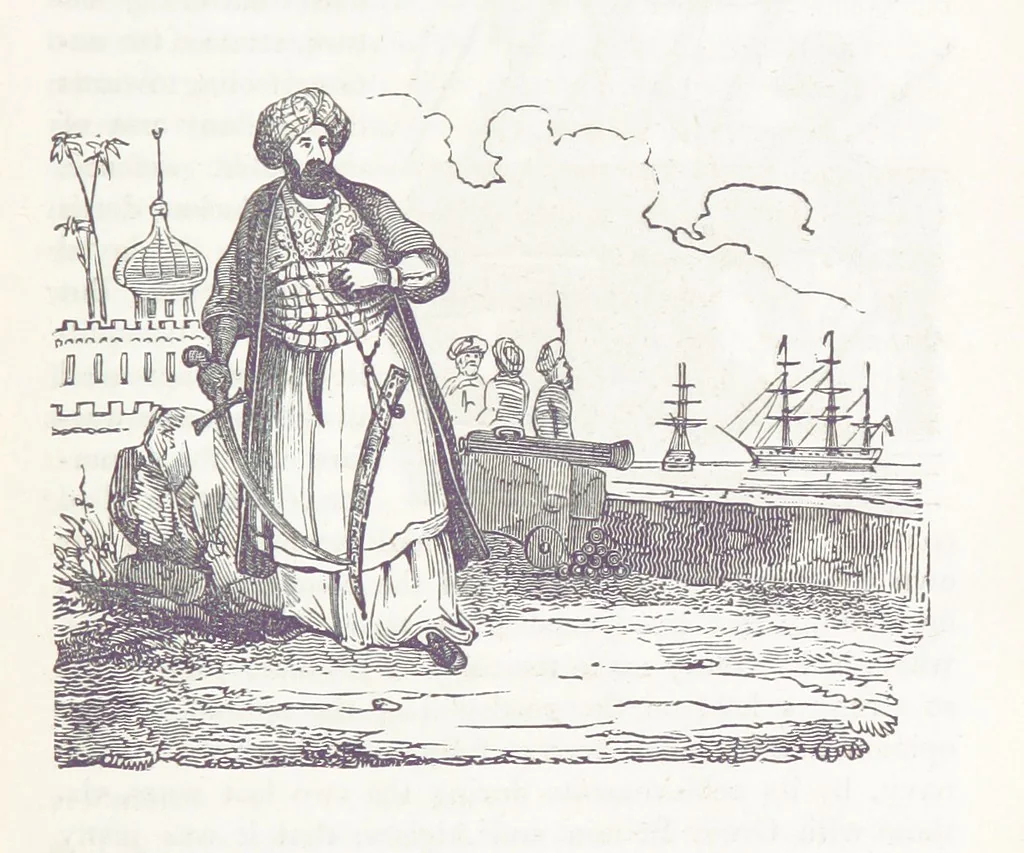 An illustration from The Book of the Navy; comprising a general history of the American Marine; and particular accounts of all the most celebrated naval battles, from the Declaration of Independence to the present time. With an appendix, 1843, leaf 281