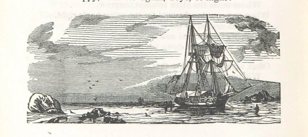 An illustration from The Book of the Navy; comprising a general history of the American Marine; and particular accounts of all the most celebrated naval battles, from the Declaration of Independence to the present time. With an appendix, 1843, leaf 340