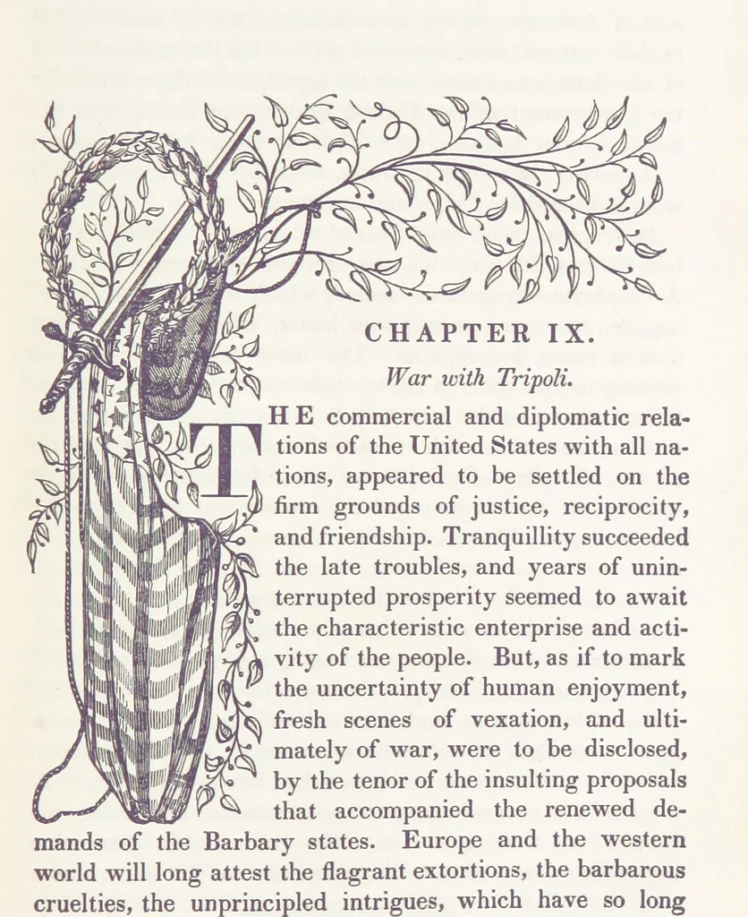 An illustration from The Book of the Navy; comprising a general history of the American Marine; and particular accounts of all the most celebrated naval battles, from the Declaration of Independence to the present time. With an appendix, 1843, leaf 99