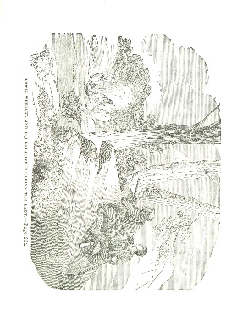 An illustration from Border Wars of the West. Comprising the frontier wars of Pennsylvania, Virginia, Kentucky, Ohio, Indiana, Illinois, Tennessee and Wisconsin, etc, 1853, leaf 253