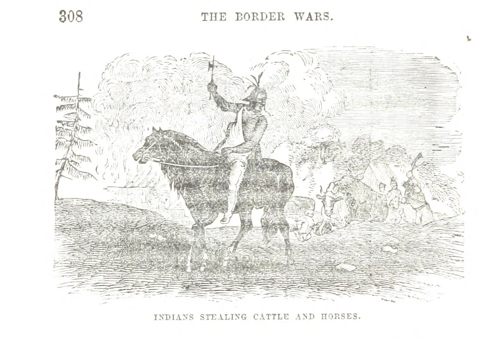 An illustration from Border Wars of the West. Comprising the frontier wars of Pennsylvania, Virginia, Kentucky, Ohio, Indiana, Illinois, Tennessee and Wisconsin, etc, 1853, leaf 318