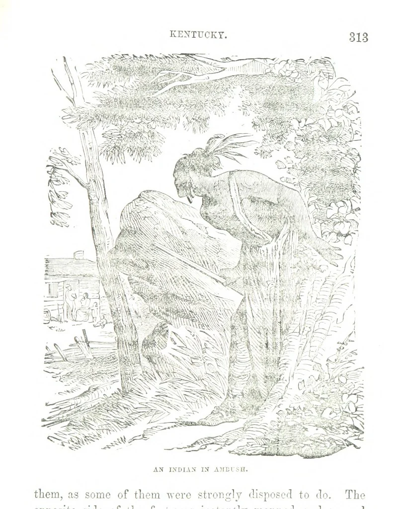 An illustration from Border Wars of the West. Comprising the frontier wars of Pennsylvania, Virginia, Kentucky, Ohio, Indiana, Illinois, Tennessee and Wisconsin, etc, 1853, leaf 323