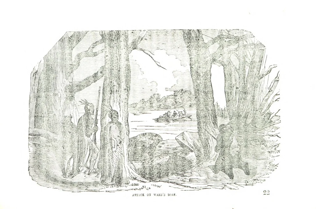 An illustration from Border Wars of the West. Comprising the frontier wars of Pennsylvania, Virginia, Kentucky, Ohio, Indiana, Illinois, Tennessee and Wisconsin, etc, 1853, leaf 347