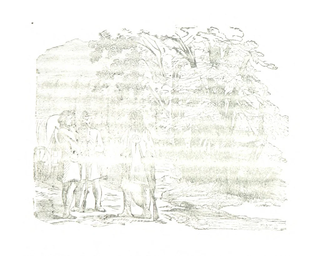 An illustration from Border Wars of the West. Comprising the frontier wars of Pennsylvania, Virginia, Kentucky, Ohio, Indiana, Illinois, Tennessee and Wisconsin, etc, 1853, leaf 379