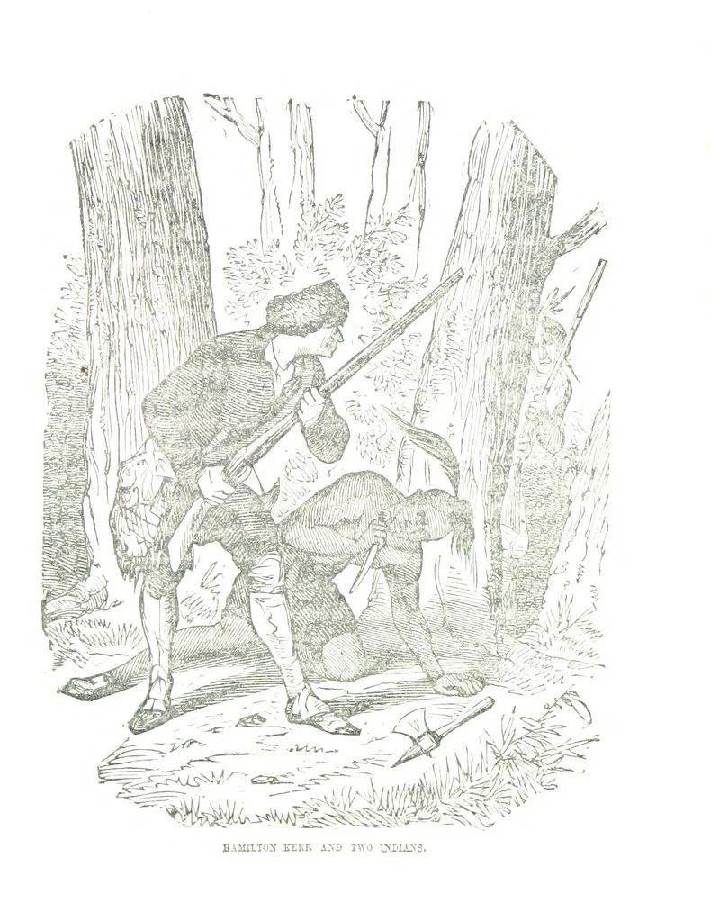 An illustration from Border Wars of the West. Comprising the frontier wars of Pennsylvania, Virginia, Kentucky, Ohio, Indiana, Illinois, Tennessee and Wisconsin, etc, 1853, leaf 451