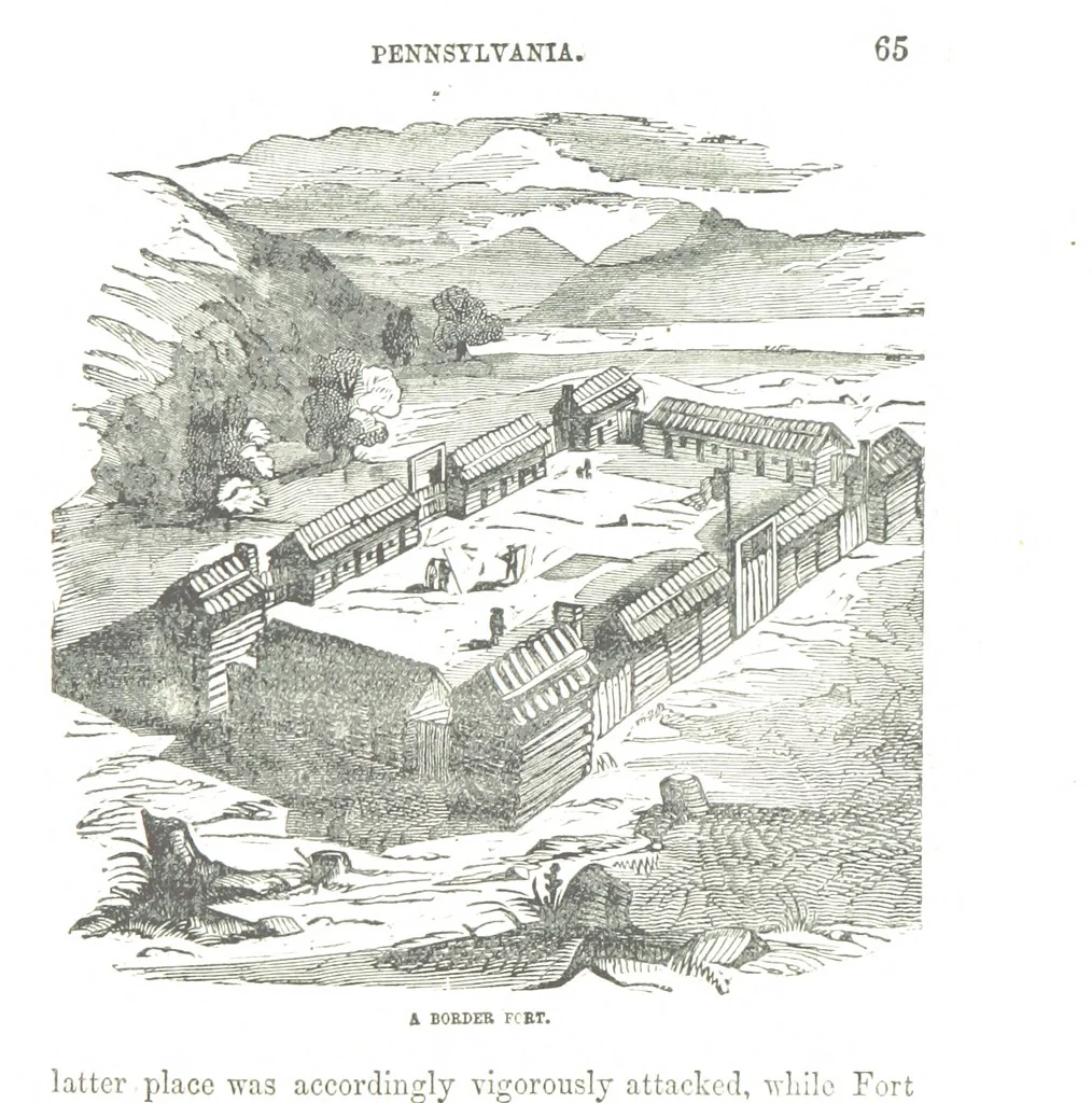 An illustration from Border Wars of the West. Comprising the frontier wars of Pennsylvania, Virginia, Kentucky, Ohio, Indiana, Illinois, Tennessee and Wisconsin, etc, 1853, leaf 75