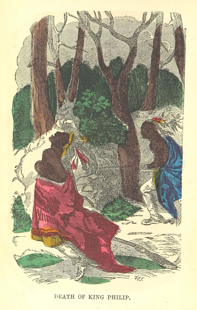 An illustration from Illustrated Historical Sketches of the Indians, exhibiting their manners and customs on the battle field, and in the Wigwam ... From the best authorities, 1857, leaf 12
