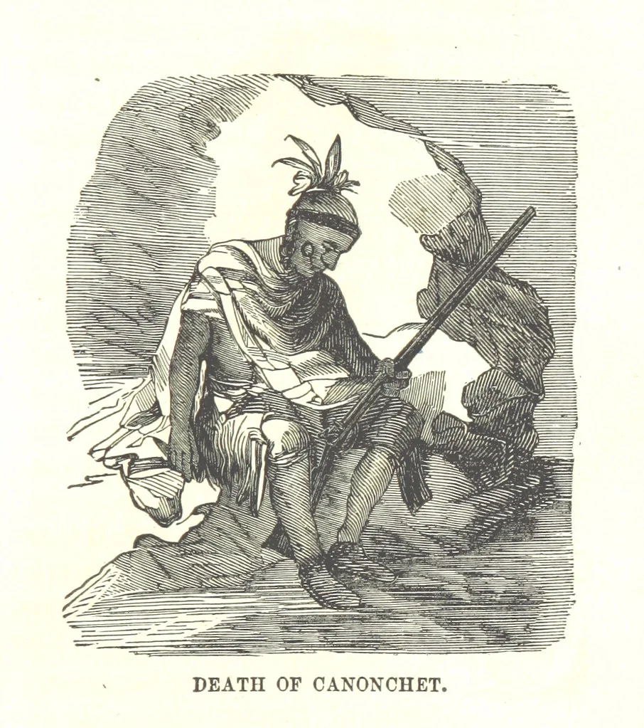 An illustration from Illustrated Historical Sketches of the Indians, exhibiting their manners and customs on the battle field, and in the Wigwam ... From the best authorities, 1857, leaf 131