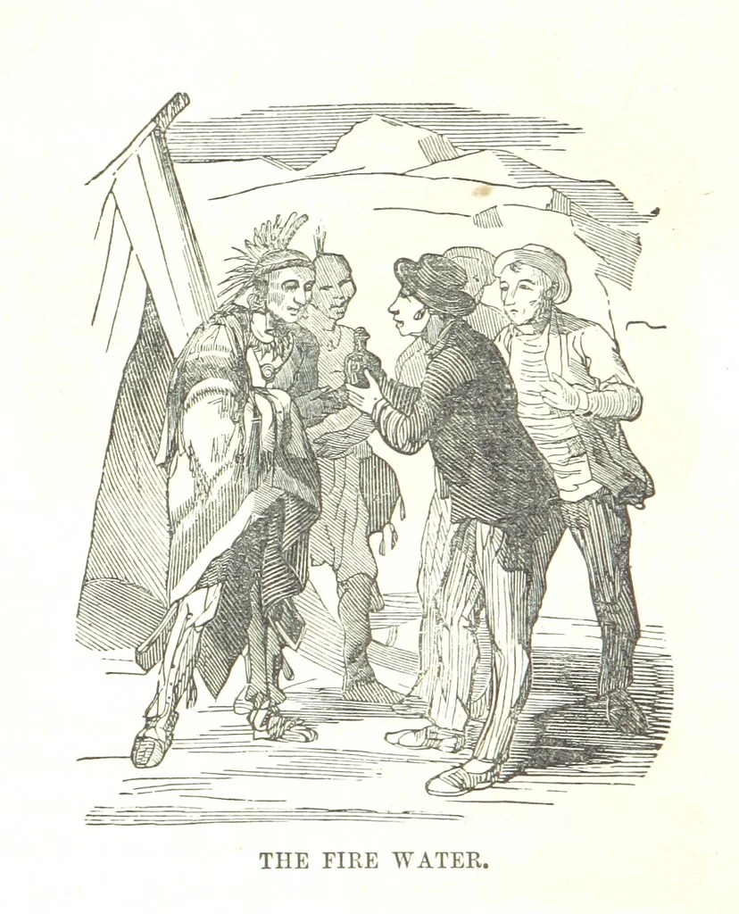 An illustration from Illustrated Historical Sketches of the Indians, exhibiting their manners and customs on the battle field, and in the Wigwam ... From the best authorities, 1857, leaf 226