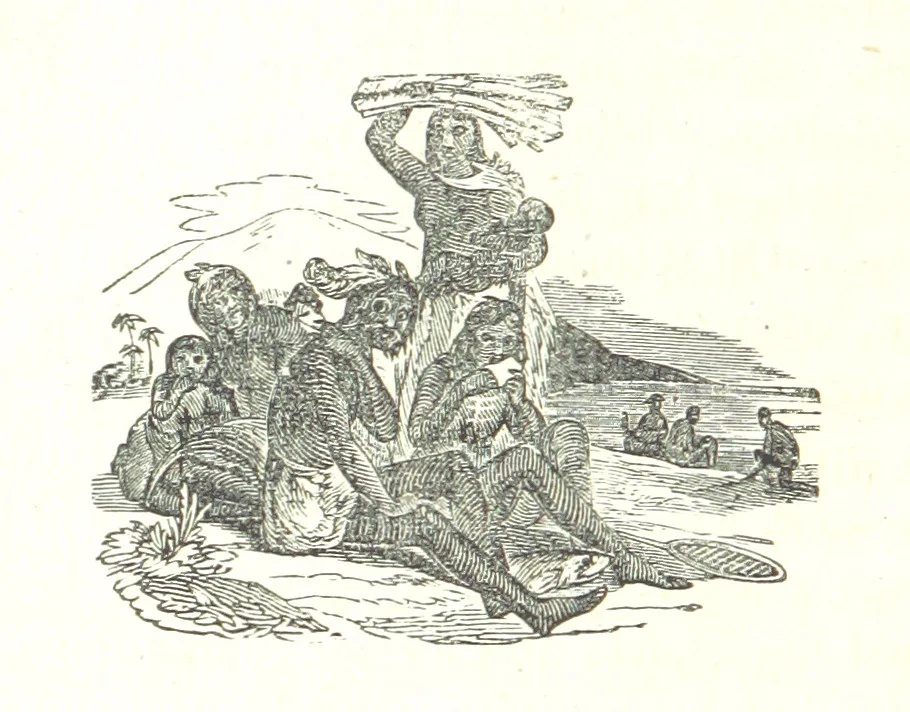 An illustration from Illustrated Historical Sketches of the Indians, exhibiting their manners and customs on the battle field, and in the Wigwam ... From the best authorities, 1857, leaf 262