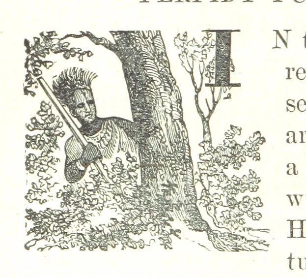 An illustration from Illustrated Historical Sketches of the Indians, exhibiting their manners and customs on the battle field, and in the Wigwam ... From the best authorities, 1857, leaf 262