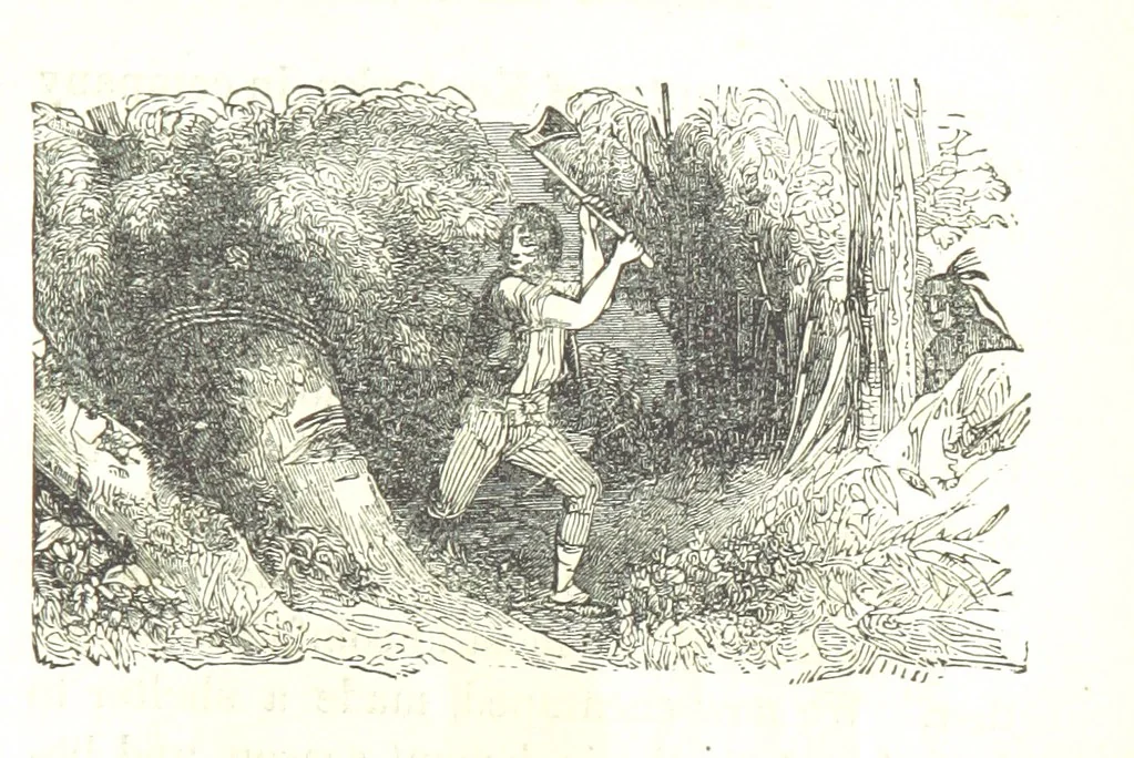 An illustration from Illustrated Historical Sketches of the Indians, exhibiting their manners and customs on the battle field, and in the Wigwam ... From the best authorities, 1857, leaf 269
