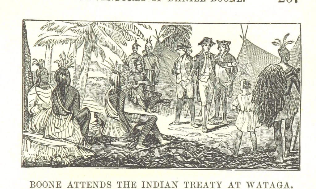 An illustration from Illustrated Historical Sketches of the Indians, exhibiting their manners and customs on the battle field, and in the Wigwam ... From the best authorities, 1857, leaf 281