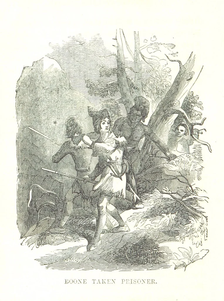 An illustration from Illustrated Historical Sketches of the Indians, exhibiting their manners and customs on the battle field, and in the Wigwam ... From the best authorities, 1857, leaf 290