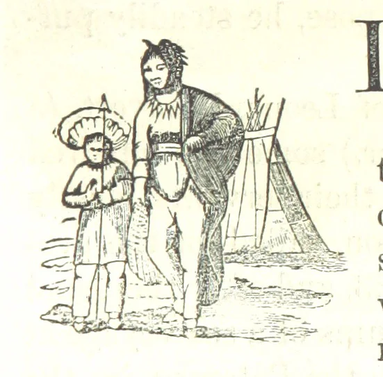 An illustration from Illustrated Historical Sketches of the Indians, exhibiting their manners and customs on the battle field, and in the Wigwam ... From the best authorities, 1857, leaf 319