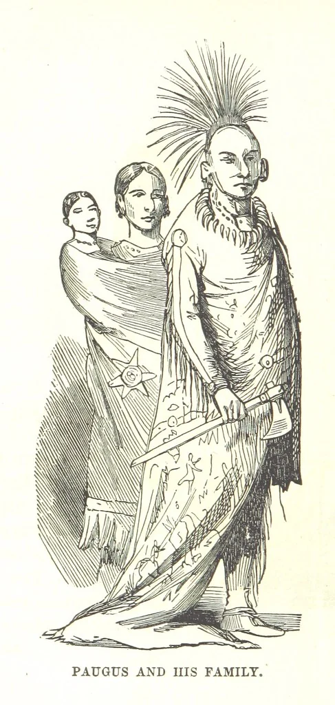 An illustration from Illustrated Historical Sketches of the Indians, exhibiting their manners and customs on the battle field, and in the Wigwam ... From the best authorities, 1857, leaf 370