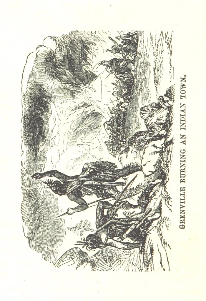 An illustration from Illustrated Historical Sketches of the Indians, exhibiting their manners and customs on the battle field, and in the Wigwam ... From the best authorities, 1857, leaf 378