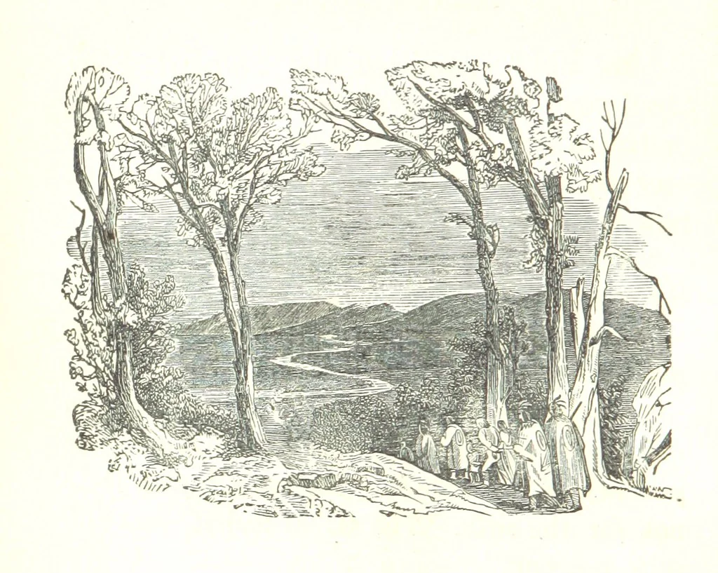 An illustration from Illustrated Historical Sketches of the Indians, exhibiting their manners and customs on the battle field, and in the Wigwam ... From the best authorities, 1857, leaf 38