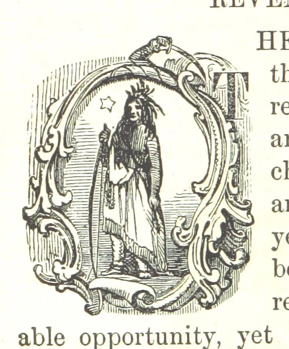 An illustration from Illustrated Historical Sketches of the Indians, exhibiting their manners and customs on the battle field, and in the Wigwam ... From the best authorities, 1857, leaf 384