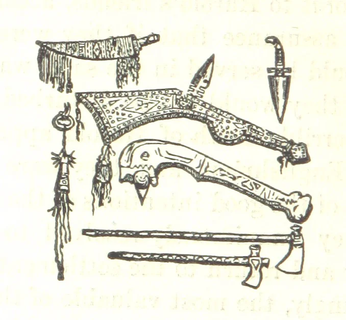 An illustration from Illustrated Historical Sketches of the Indians, exhibiting their manners and customs on the battle field, and in the Wigwam ... From the best authorities, 1857, leaf 398
