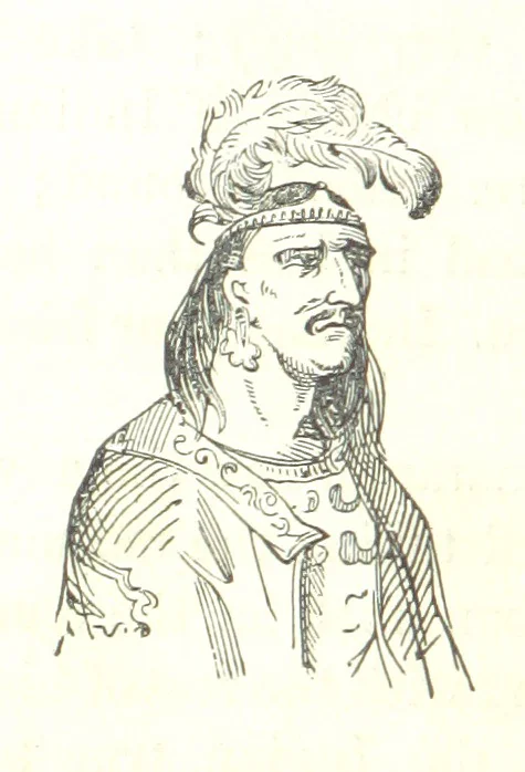 An illustration from Illustrated Historical Sketches of the Indians, exhibiting their manners and customs on the battle field, and in the Wigwam ... From the best authorities, 1857, leaf 60