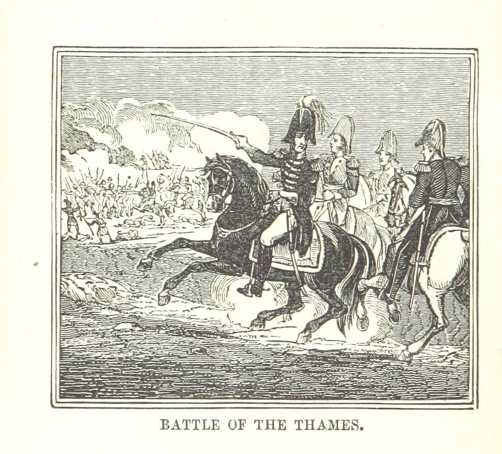 An illustration from Illustrated Historical Sketches of the Indians, exhibiting their manners and customs on the battle field, and in the Wigwam ... From the best authorities, 1857, leaf 78