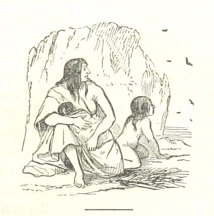 An illustration from Illustrated Historical Sketches of the Indians, exhibiting their manners and customs on the battle field, and in the Wigwam ... From the best authorities, 1857, leaf 97