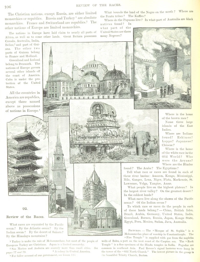 An illustration from Advanced Geography, 1899, leaf 110