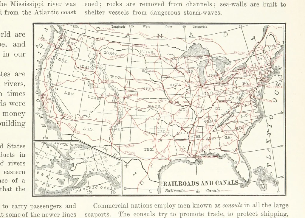 An illustration from Advanced Geography, 1899, leaf 125