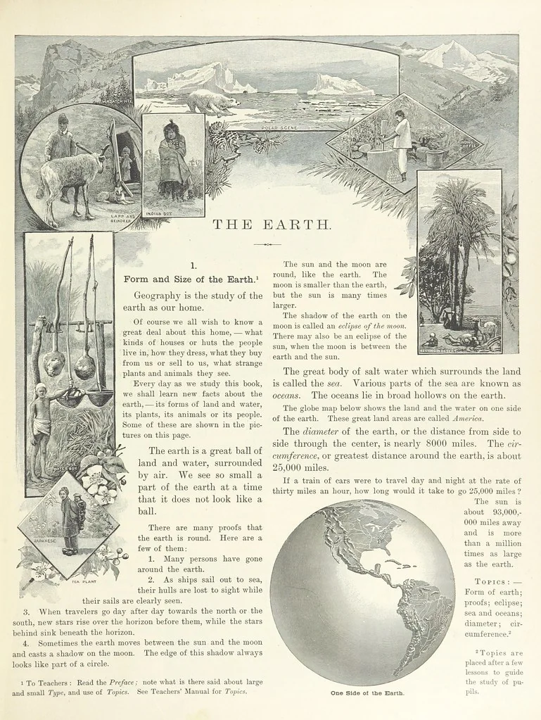 An illustration from Advanced Geography, 1899, leaf 13
