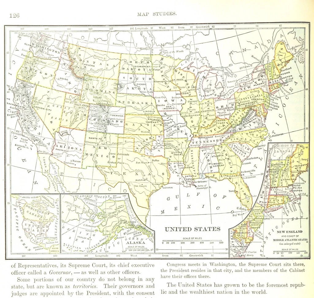 An illustration from Advanced Geography, 1899, leaf 130