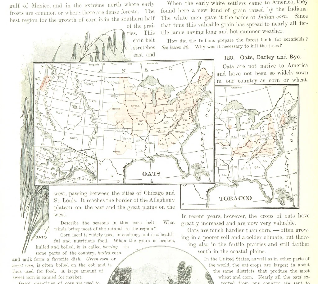 An illustration from Advanced Geography, 1899, leaf 136