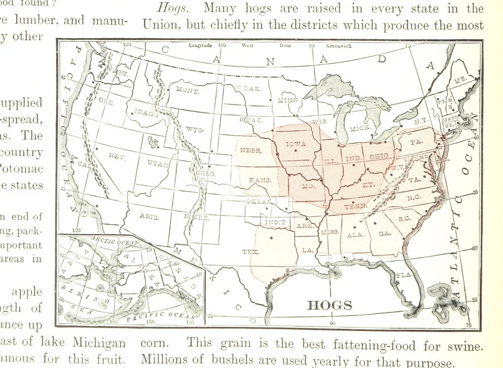 An illustration from Advanced Geography, 1899, leaf 138