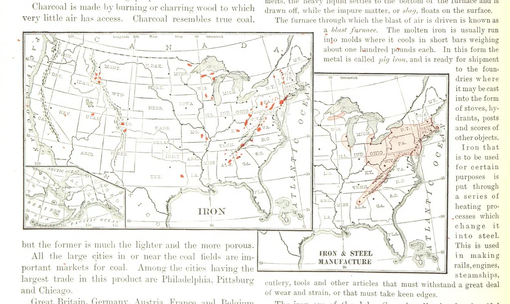 An illustration from Advanced Geography, 1899, leaf 142