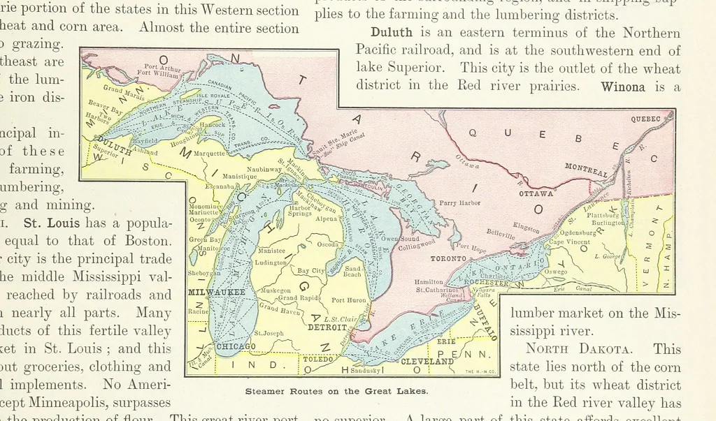 An illustration from Advanced Geography, 1899, leaf 157
