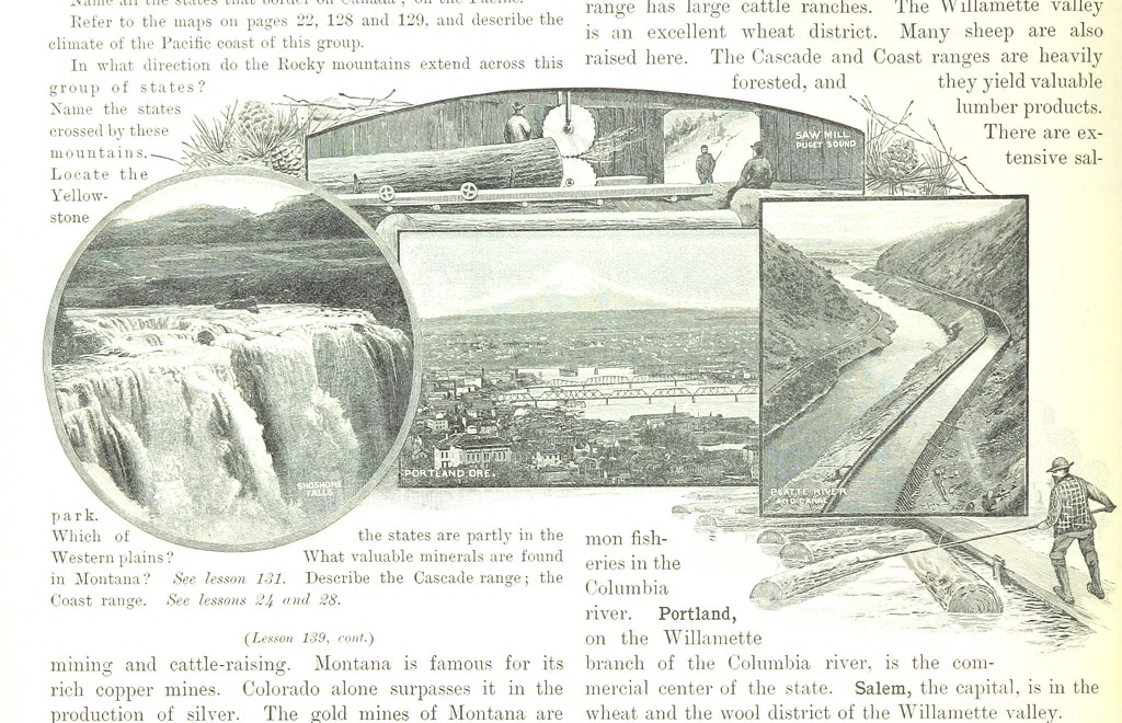 An illustration from Advanced Geography, 1899, leaf 162
