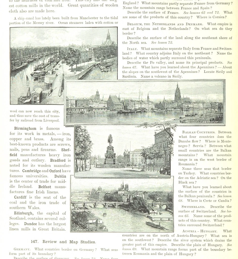 An illustration from Advanced Geography, 1899, leaf 172