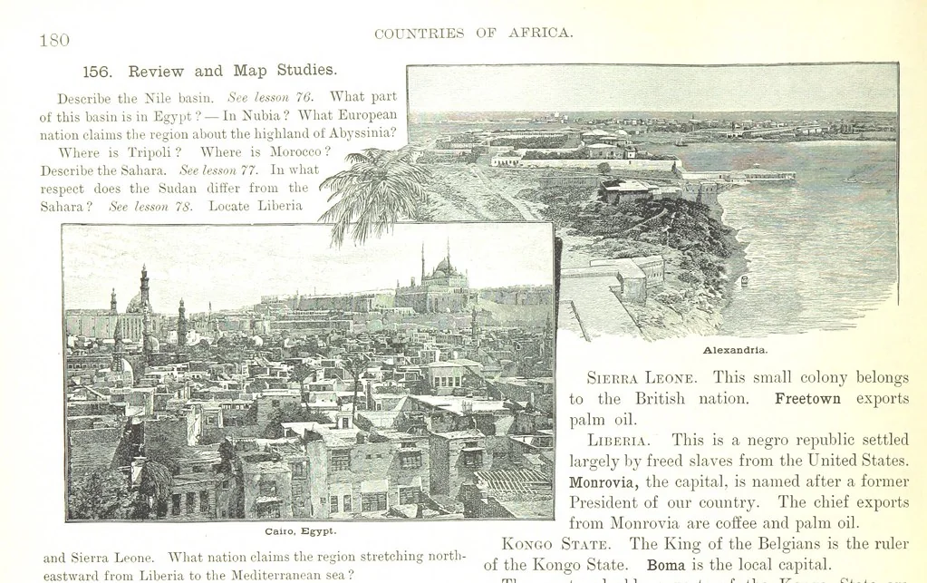 An illustration from Advanced Geography, 1899, leaf 184