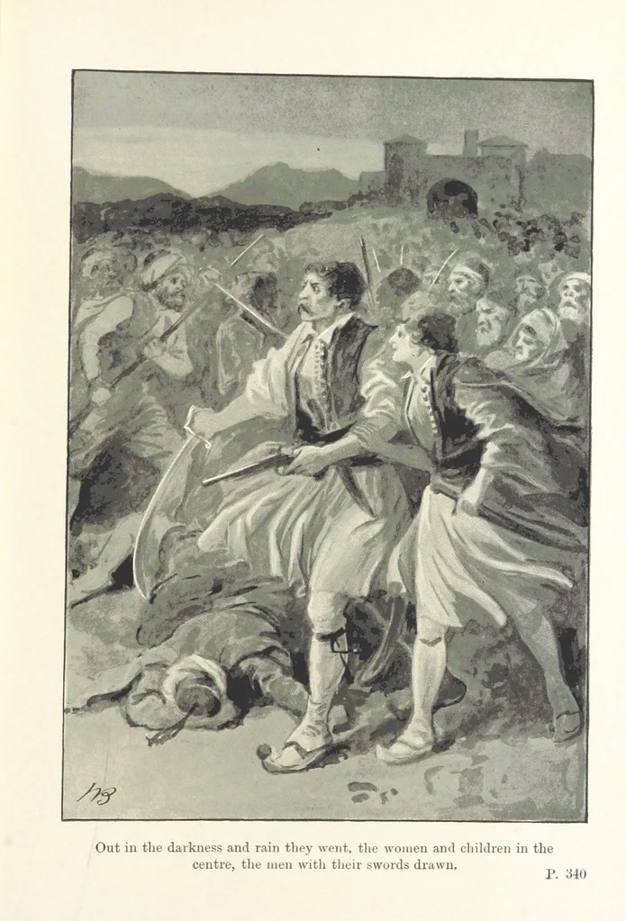 An illustration from A Daughter of the Klephts; or, A Girl of Modern Greece, etc. [A tale, 1897, leaf 367