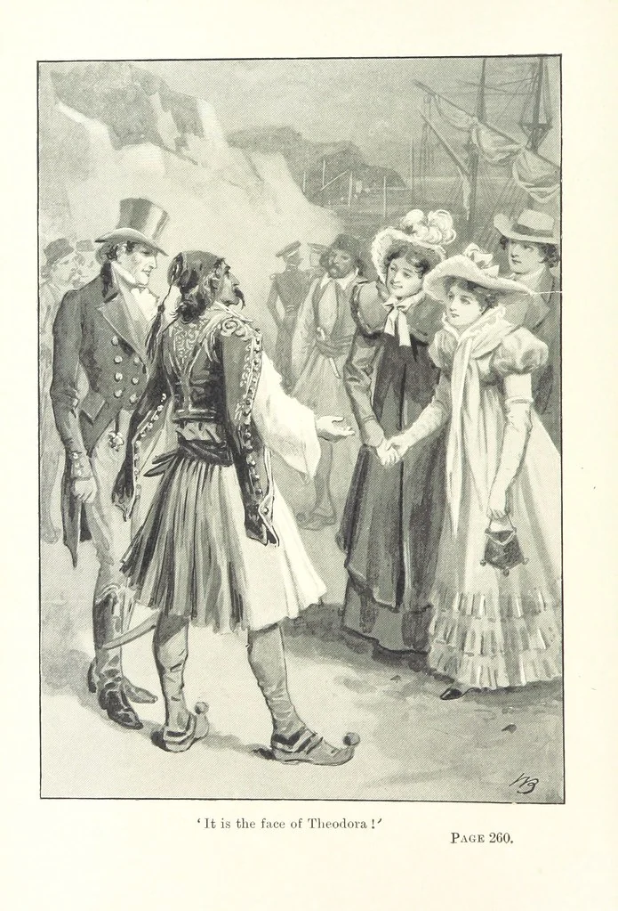 An illustration from A Daughter of the Klephts; or, A Girl of Modern Greece, etc. [A tale, 1897, leaf 8
