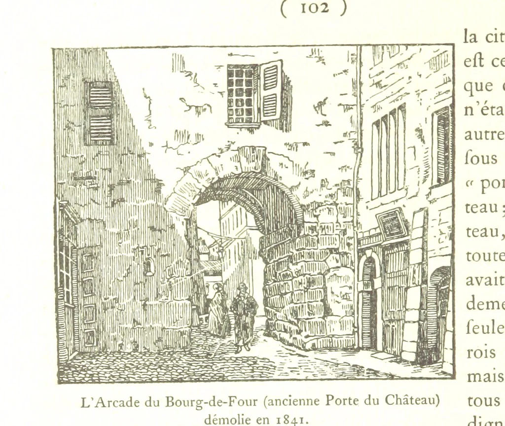 An illustration from Genève historique & archéologique ... avec dessins & fac-simile de Hermann Hammann. [With a supplement, 1869, leaf 116