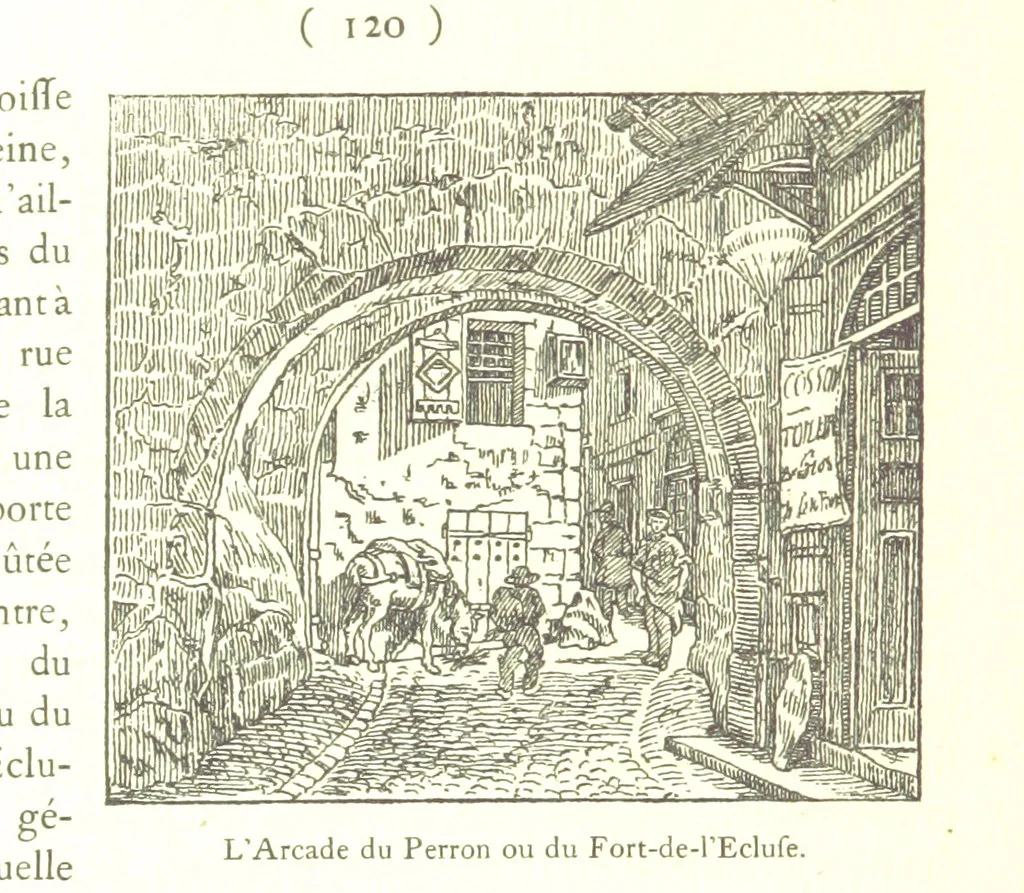 An illustration from Genève historique & archéologique ... avec dessins & fac-simile de Hermann Hammann. [With a supplement, 1869, leaf 134
