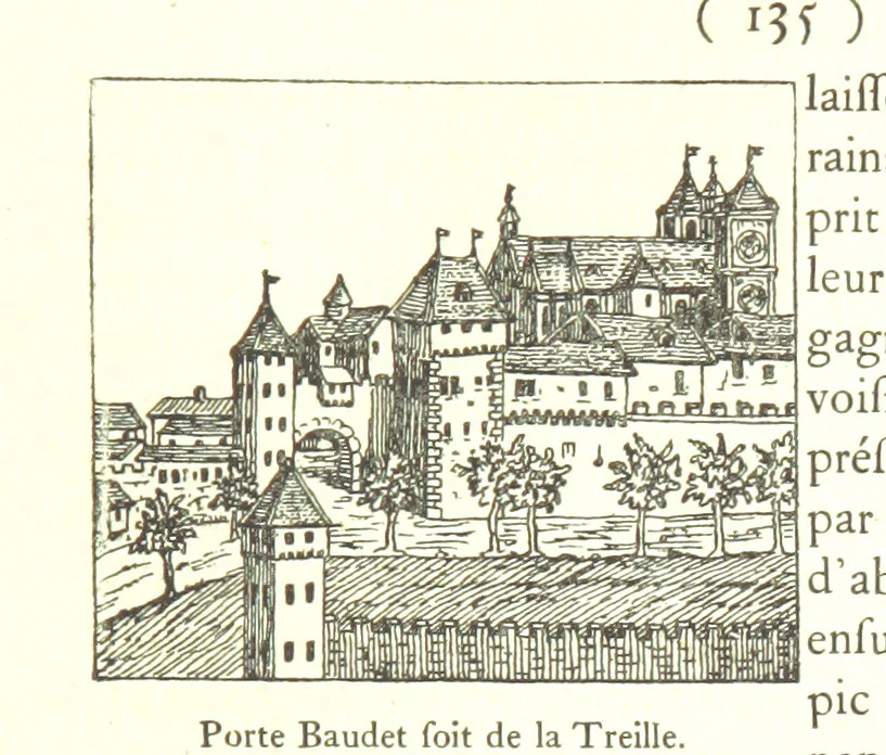 An illustration from Genève historique & archéologique ... avec dessins & fac-simile de Hermann Hammann. [With a supplement, 1869, leaf 149