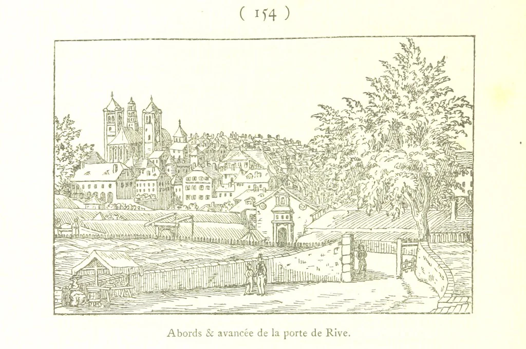 An illustration from Genève historique & archéologique ... avec dessins & fac-simile de Hermann Hammann. [With a supplement, 1869, leaf 168