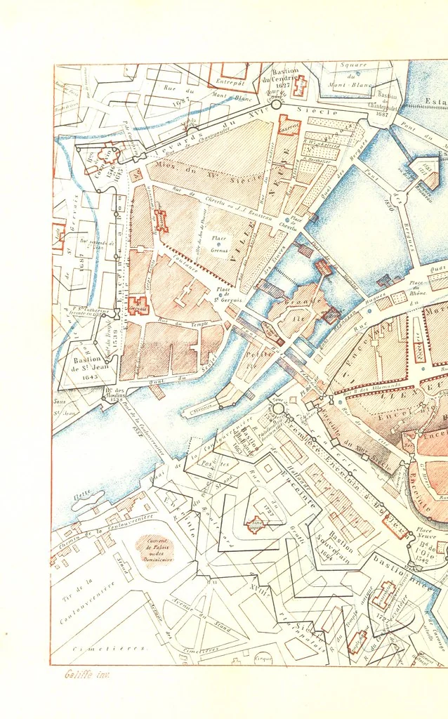 An illustration from Genève historique & archéologique ... avec dessins & fac-simile de Hermann Hammann. [With a supplement, 1869, leaf 368