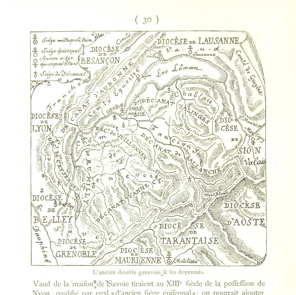 An illustration from Genève historique & archéologique ... avec dessins & fac-simile de Hermann Hammann. [With a supplement, 1869, leaf 452