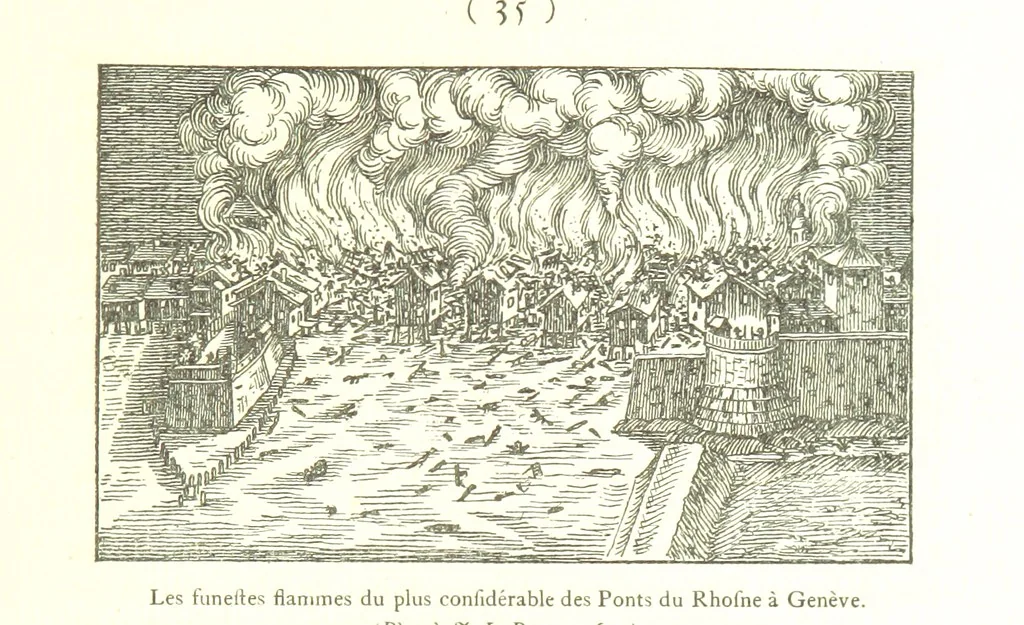 An illustration from Genève historique & archéologique ... avec dessins & fac-simile de Hermann Hammann. [With a supplement, 1869, leaf 49