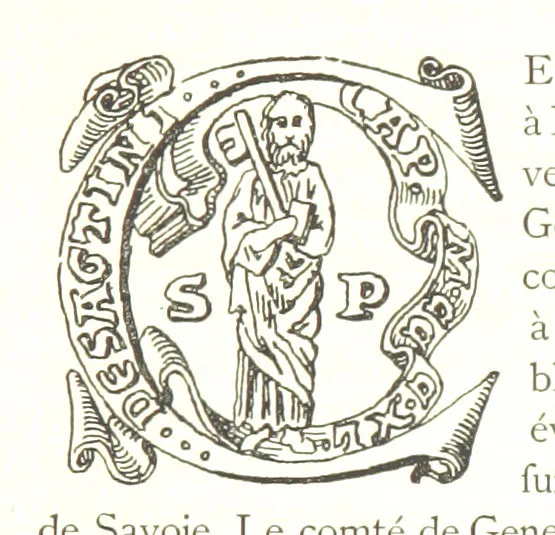An illustration from Genève historique & archéologique ... avec dessins & fac-simile de Hermann Hammann. [With a supplement, 1869, leaf 535